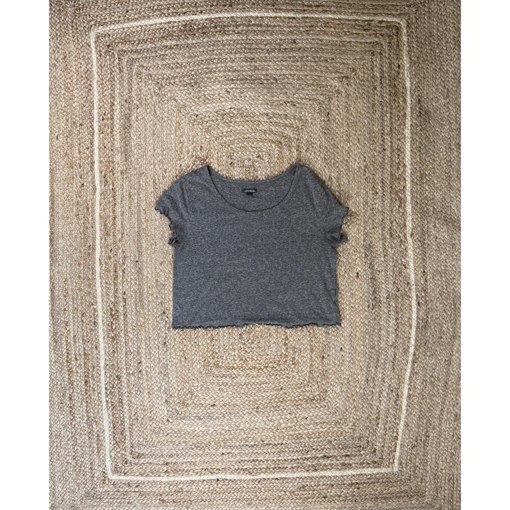 Womens Wild Fable Grey Boxy Cropped Shirt Large